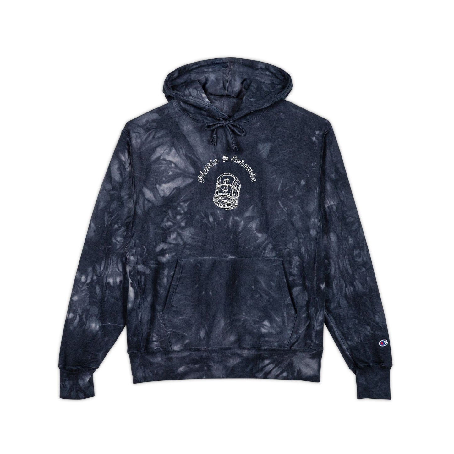Plottin & $chemin Superhero Tie-Dye Champion Hoodie