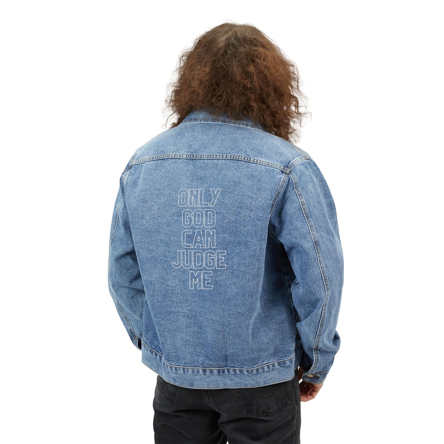 Plottin & $chemin Only God Can Judge Me Jean Jacket
