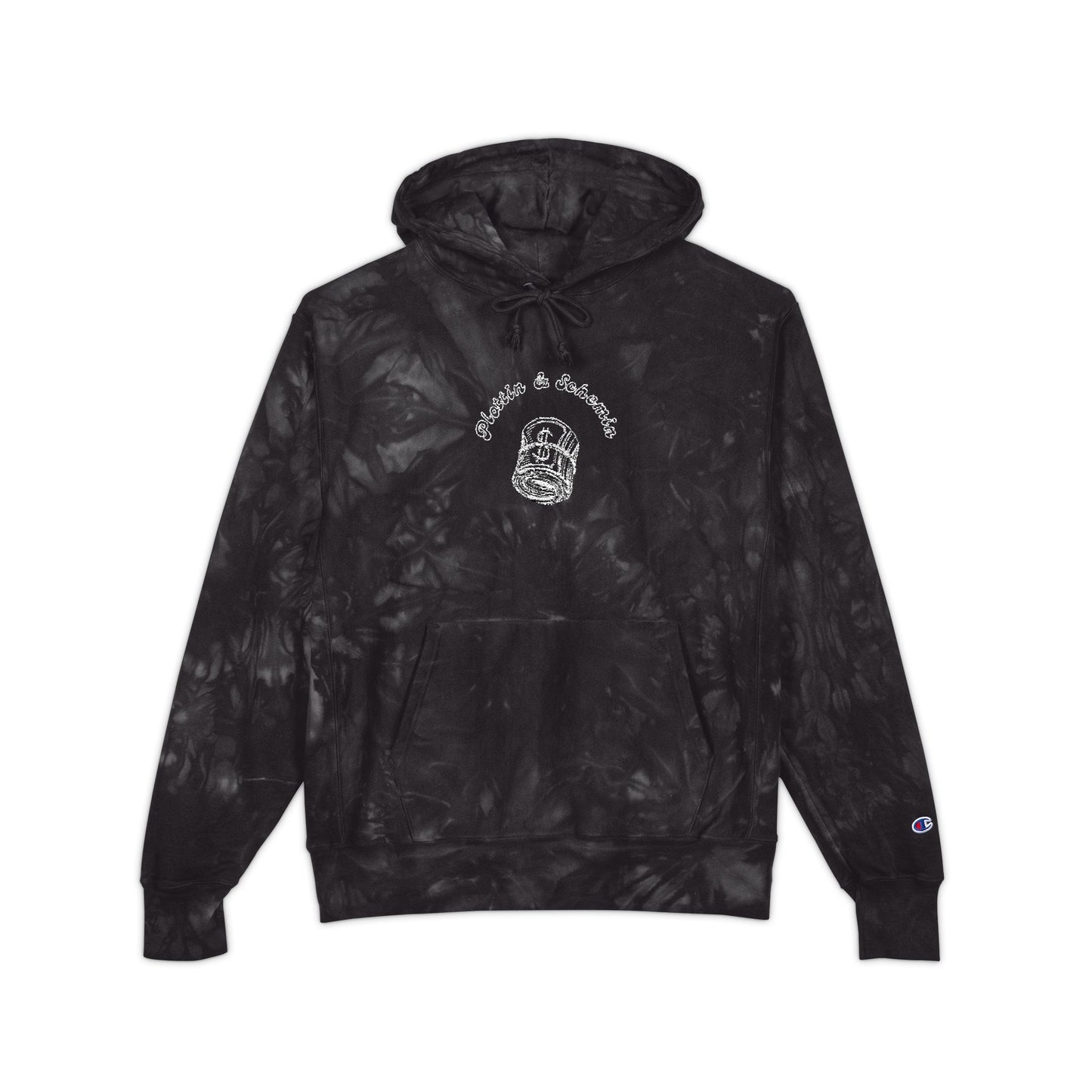 Plottin & $chemin Superhero Tie-Dye Champion Hoodie