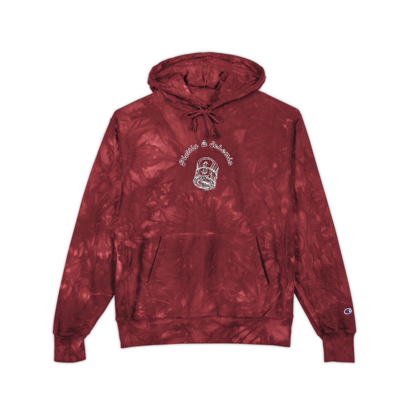 Plottin & $chemin Superhero Tie-Dye Champion Hoodie