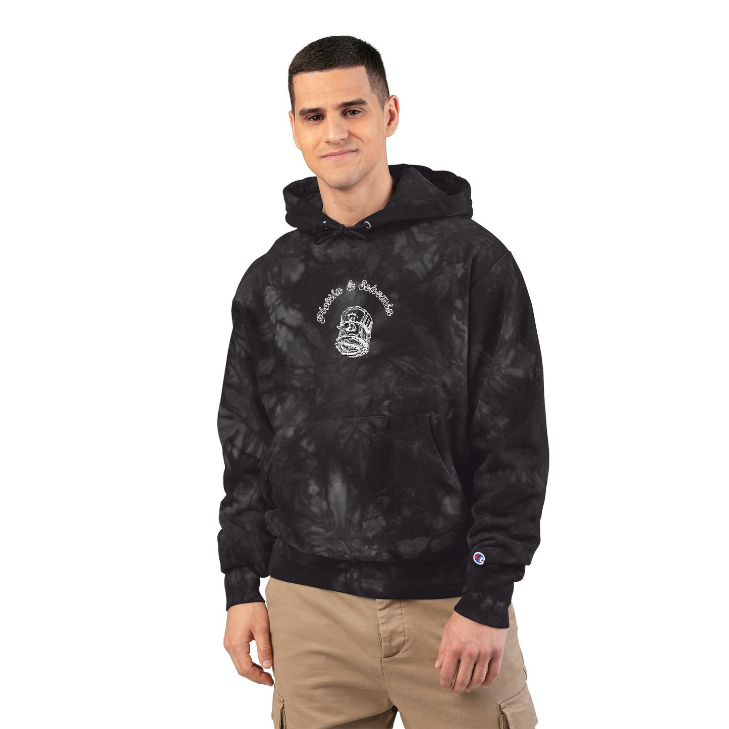 Plottin & $chemin Superhero Tie-Dye Champion Hoodie