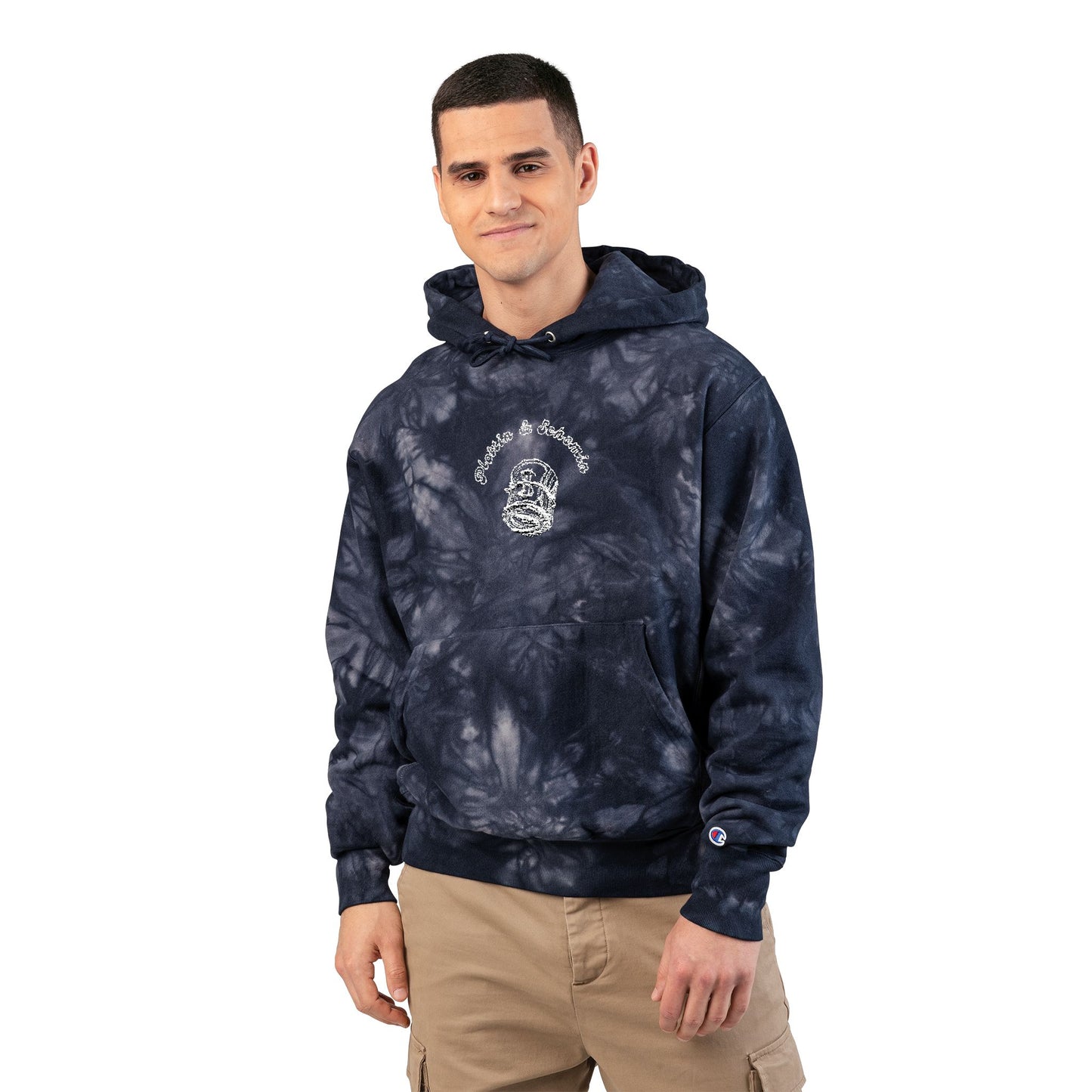Plottin & $chemin Superhero Tie-Dye Champion Hoodie