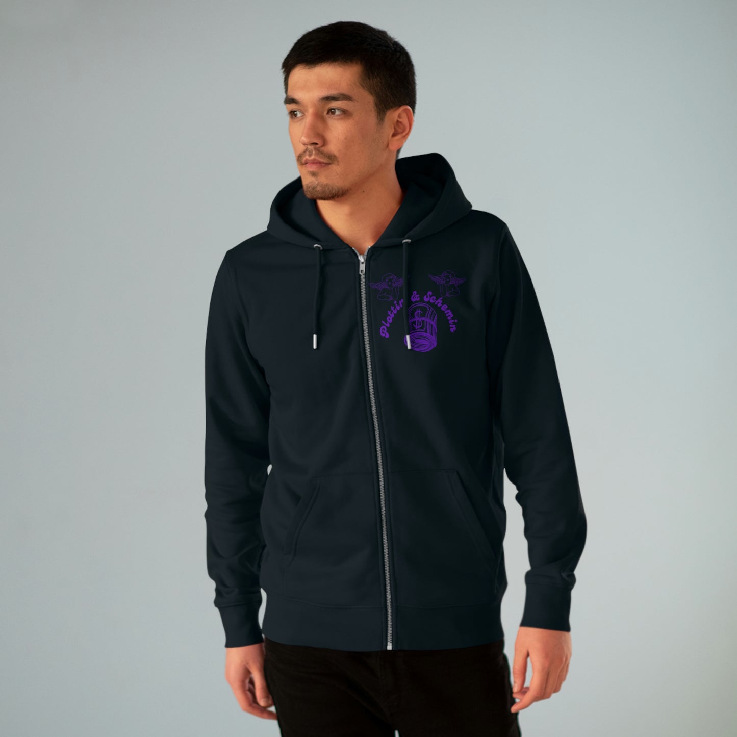 Plottin & $cheminp Purple X White Exclusive Zip Up